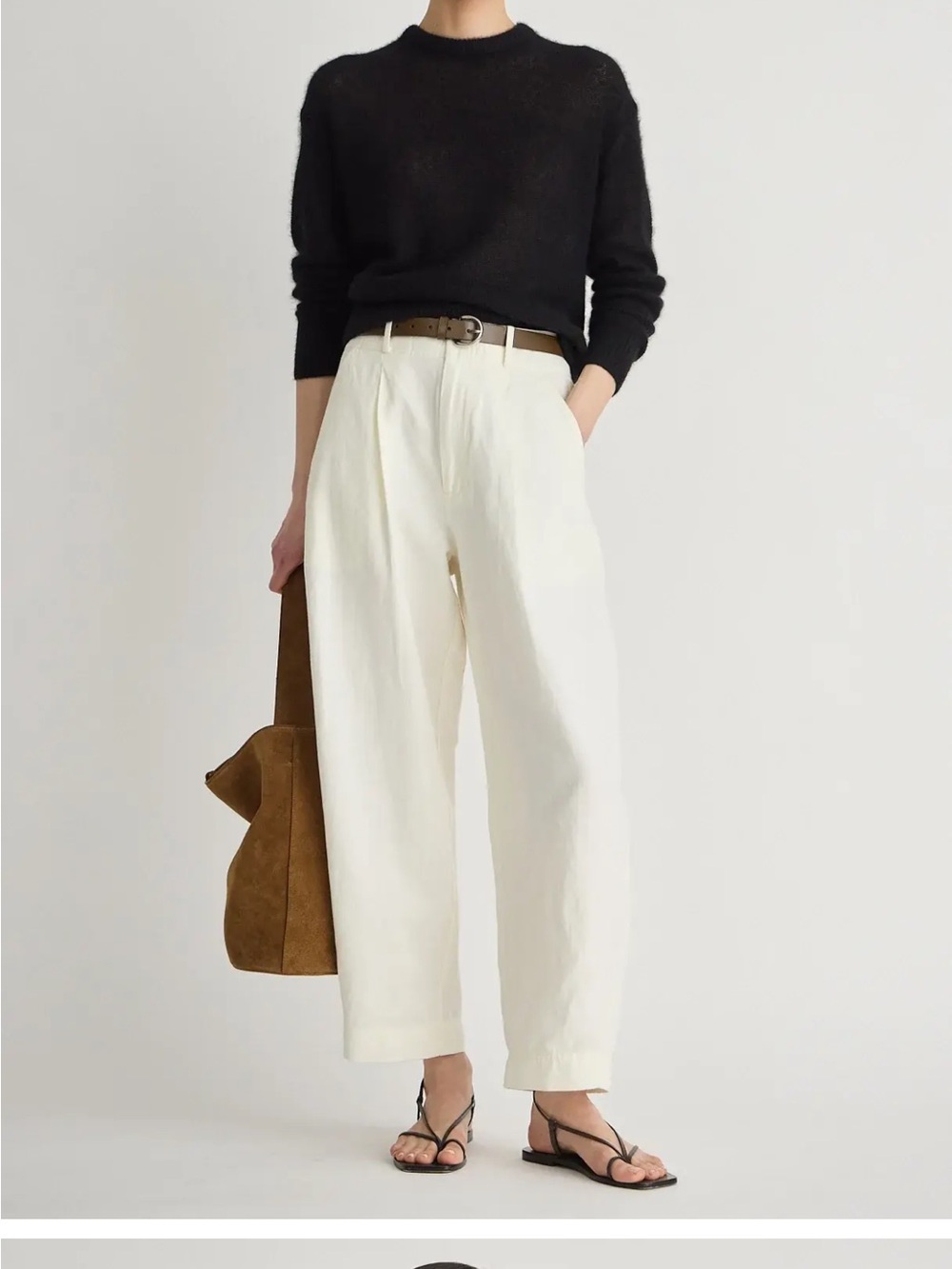 Apiece Apart - Bari Crop Trouser in Cream